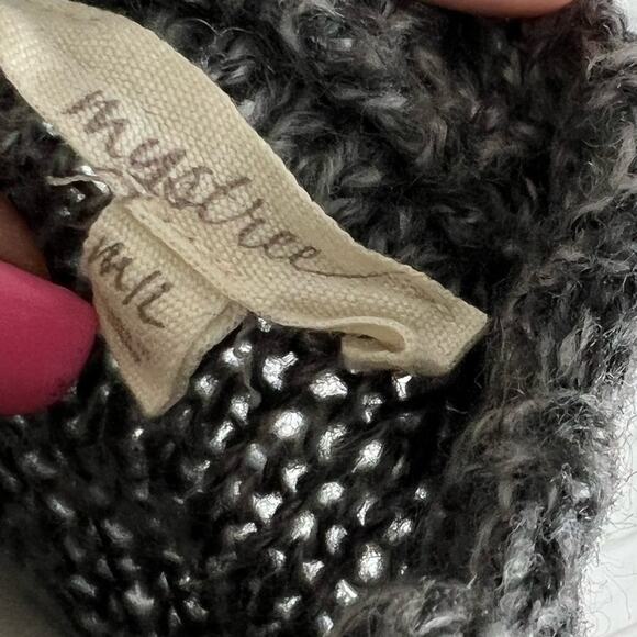 Mystree Gray Short Dolman Sleeve Cable Knit Sweater Size Medium / Large - Picture 9 of 11